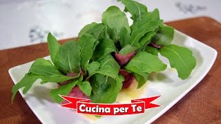 Carpaccio di manzo con rucola e grana  Ricetta veloce [upl. by Arratahs362]