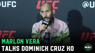 Marlon Vera quotI think the way Dominick Cruz fights is very low levelquot Talks KO win [upl. by Oeak]