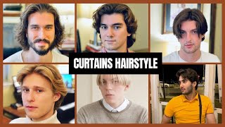 Trendy Curtains Hairstyle for Men  Curtains Haircut [upl. by Grissom]