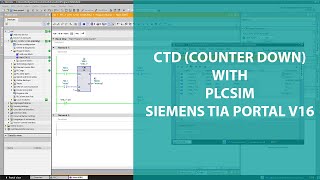 CTD COUNTER DOWN WITH PLCSIM  SIEMENS TIA PORTAL [upl. by Ayikaz457]