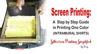 Screen Printing A Step by Step guide in Printing [upl. by Akanke344]