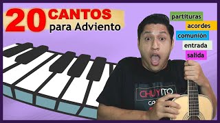 🕯CANTOS TODO EL ADVIENTO 2024 │🟣Cantos litúrgicos para la Misa entrada comunión salida y a María [upl. by Nalahs]