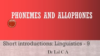 Phonemes and Allophones [upl. by Yorgerg]