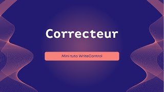 Correcteur orthographique grammatical et typographique [upl. by Sibie951]