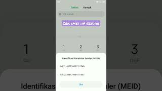 Cara cek IMEI hp sendiri tanpa ribet  biar gi kena blokir bea cukai lohh shorts youtubeshorts [upl. by Sileas]