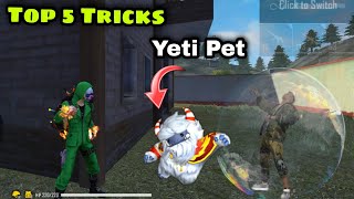 new pet ability in free fire  yeti in free fire  tips and tricks [upl. by Enuahs]