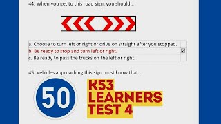 Test 4  K53 Learners Test Question amp Answer  HOW TO PASS YOUR k53 Learners on FIRST ATTEMPT 2024 [upl. by Ailaroc]