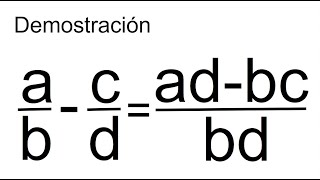 RESTA DE FRACCIONES DEMOSTRACIÓN Matemáticas Básicas [upl. by Wilda]