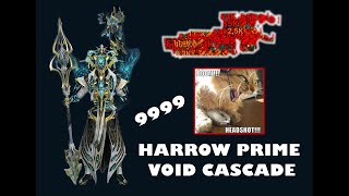 Boom Headshot  Harrow Prime lvl9999 Void Cascade Build  Warframe [upl. by Forta20]