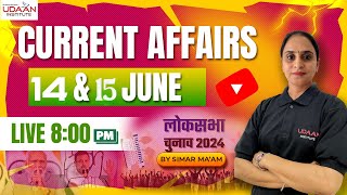 14th amp 15th June Current Affairs 2024  Current Affairs Today Punjabi By Simar Maam [upl. by Sabino]