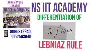 Diffentiation of an Integral LEBNIAZ RULE [upl. by Natam893]