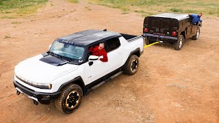 New Hummer EV vs Original Hummer H1 Tested [upl. by Harriett]