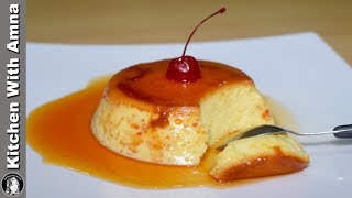 Caramel Egg Pudding Recipe Without Oven  Easy Dessert Recipe  Kitchen With Amna [upl. by Busch]