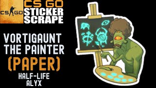 CSGO  Sticker  Vortigaunt the Painter  Scrape  Counter Strike EASTER EGG HalfLife [upl. by Emmye]