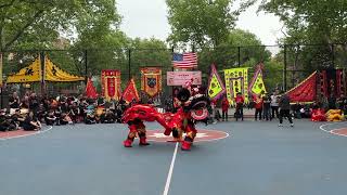 Fongs Hung Gar Lion Dance Team Perform at the 6th Annual Dragon Lion Festival 🦁🍺📜 [upl. by Fisher625]