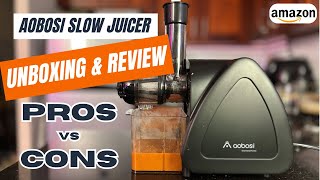 AOBOSI Masticating Cold Press Juicer Review amp Unboxing in under 2 minutes  Amazoncom [upl. by Gwyn650]