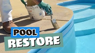 50 pool deck restoration Staining Pool Decks with concrete stain [upl. by Zinn]