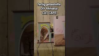 🐈 fertig gebastelte Miniatur  Cat Cafe ☕ cat catcafe diyminiature [upl. by Carlick949]