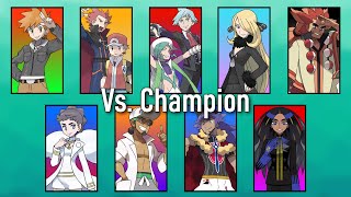 Pokémon Music  All Champion Battle Themes from the Core Series All Versions [upl. by Gayla]