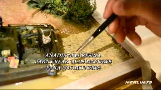 modelismo quot AGUAS MARRONESquot tutorial resina efecto agua Merlim75 [upl. by Nerred]