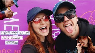 Vegan food festival MUKBANG ATTEMPT ASMR PUPPIES amp MORE  Madelaine Petsch [upl. by Uke811]