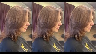 Simple Medium Length Layered Haircut With Curtain Bangs amp Perfect Layered Cutting Techniques [upl. by Wilber]