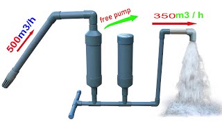 I turn PVC pipe into a water pump free no need electric power [upl. by Hardej]