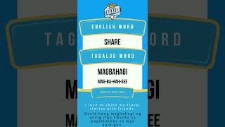 What is quotSharequot in Tagalog speaktagalog learntagalogph [upl. by Saberhagen]