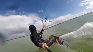 Flysurfer 21m kiteboarding at Kalpitiya Lagoon Sri Lanka [upl. by Oliy878]