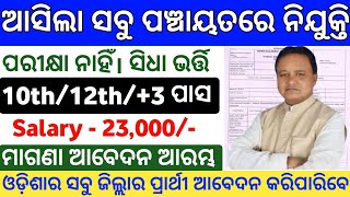 Odisha Panchayat Level Govt Jobs 2024  Odisha Govt Jobs  Odisha Govt Job Updates  Odisha Job [upl. by Nosyarg]