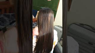 Permanent hair straightening rebonding smoothening gorakhpuriyasalon colourhairstraightening [upl. by Alurd]