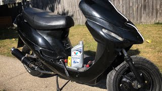 How To Change 50cc Scooters Oil amp Spark Plug [upl. by Torbert]