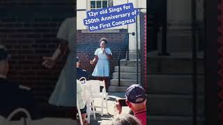 12yr old Victory Sings for the USPS Ceremony for the First Continental Congress 250th america [upl. by Elyc]