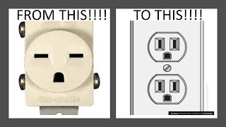 How to Convert a 220 outlet to a 110 Outlet Converting 240 volt to 120 volt  SUBSCRIBE 4 More [upl. by Laumas]