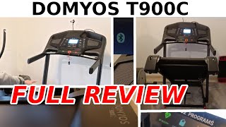 DOMYOS T900C FEATURES NOISE LEVEL PROBLEMS  MIDRANGE DECATHLON TREADMILL FULL DETAIL REVIEW [upl. by Ursula]