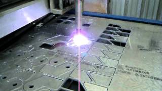 CNC Plasma Table Cutting 14quot Aluminum 6061T561 [upl. by Htabmas610]