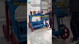 445 Large mobile widening cement block machine produces 5 6inch hollow blocks at a time shorts [upl. by Ettelliw]