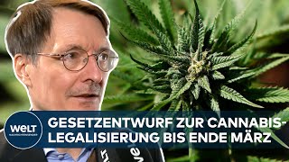 CANNABISLEGALISIERUNG  LAUTERBACH quotEs muss ja etwas passierenquot  Gesetzentwurf bis Ende März [upl. by Ravert]