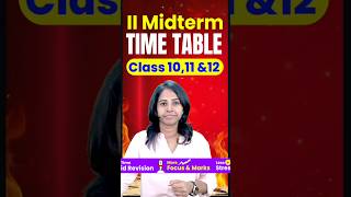 10th 11th amp 12th II mid Term Time Table [upl. by Ejroj]