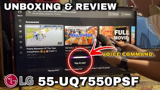 LG 55UQ7550 55” Smart TV 2022 latest model  Unboxing and Setup [upl. by Niowtna]