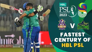 Fastest Century Of HBL PSL By Usman Khan  Quetta vs Multan  Match 28  HBL PSL 8  MI2T [upl. by Eachern]