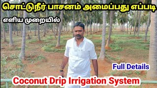 Drip Irrigation System For Coconut Tree  சொட்டுநீர் பாசனம் அமைப்பது எப்படி  Drip Irrigation [upl. by Parsaye]