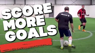 5 INDOOR Soccer Training Drills to practice shooting amp finishing [upl. by Anelrihs]