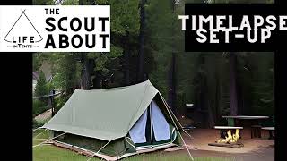 Scout About AFrame Tent Setup Timelapse  Life Intents [upl. by Aneez289]