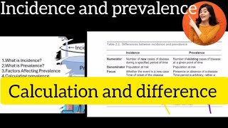 Incidence VS Prevalence  Calculations  Difference Examples [upl. by Sudbury]