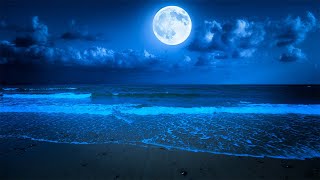 Calm Night Ocean Waves and Beautiful Relaxing Piano Music for Sleeping and Stress Relief [upl. by Eniarrol401]