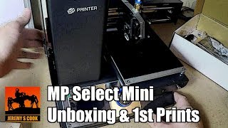 MP Select Mini 3D Printer Unboxing Review First Use [upl. by Procter91]