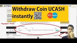 How To Withdraw Coin Ucash Quickly Directly In BTC ALPHA [upl. by Aicina]