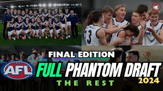 THE REST of the 2024 AFL Draft 75 PICK Phantom DRAFT  FINAL EDITION [upl. by Elconin857]