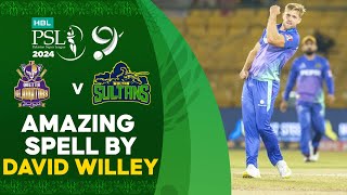 Amazing Spell By David Willey  Quetta Gladiators vs Multan Sultans  Match 30  HBL PSL 9  M1Z2U [upl. by Moise]